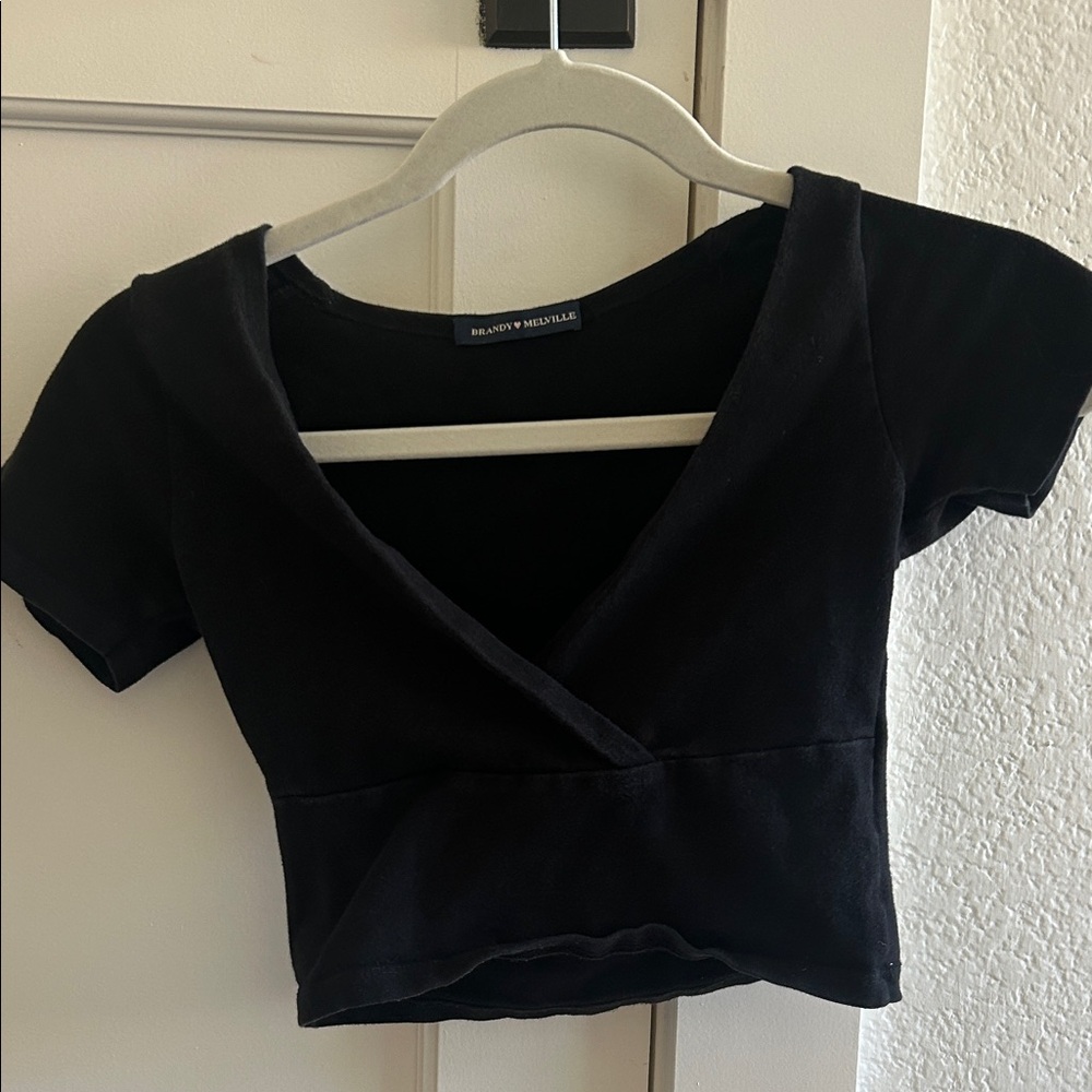 Brandy Melville Black Crop Top
